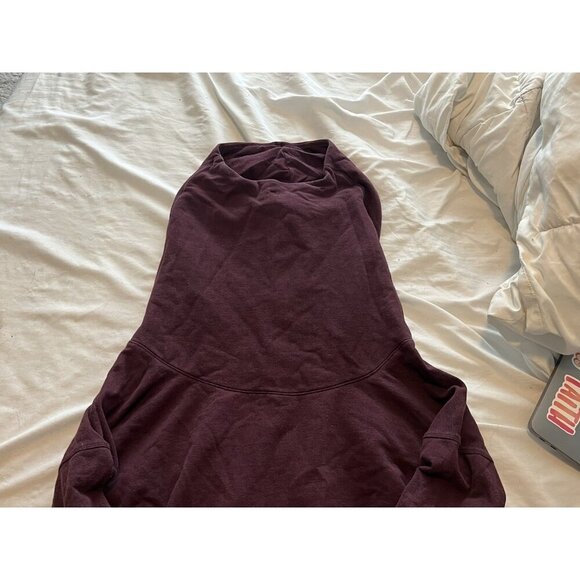 Lululemon Sweatshirt Size 6 Burgundy Stress Less Funnel Neck Hoodie Pullover - Picture 11 of 14